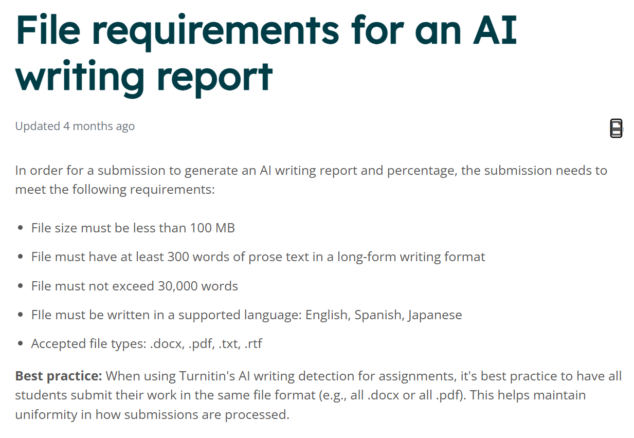 AI report 要求說明圖，展示提交前需要符合的條件